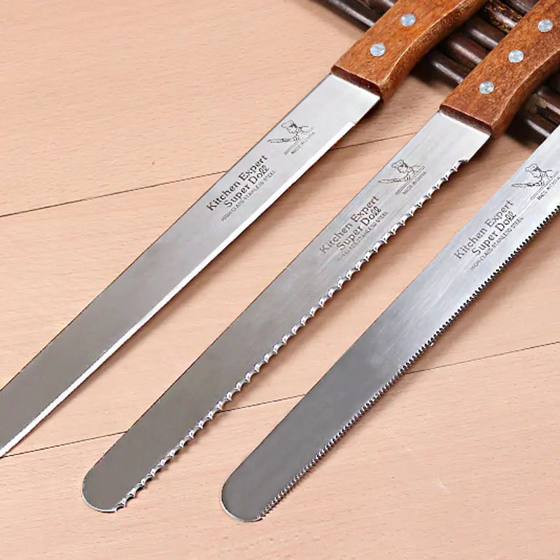 Hetoria Layered Bread Slicer with Serrated Blade for Baking