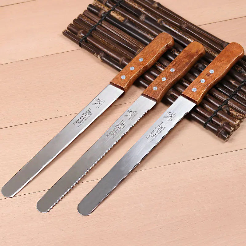 Hetoria Layered Bread Slicer with Serrated Blade for Baking